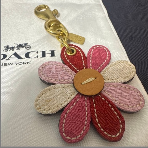 Coach Accessories - Coach Y2K Daisy Monogram Bag Charm EUC